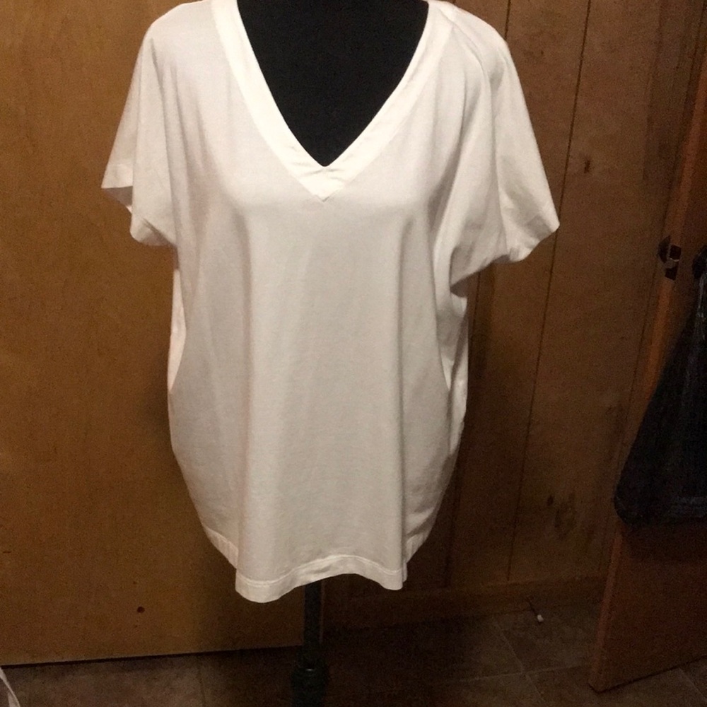 J.Jill Women's White V-Neck Top #185